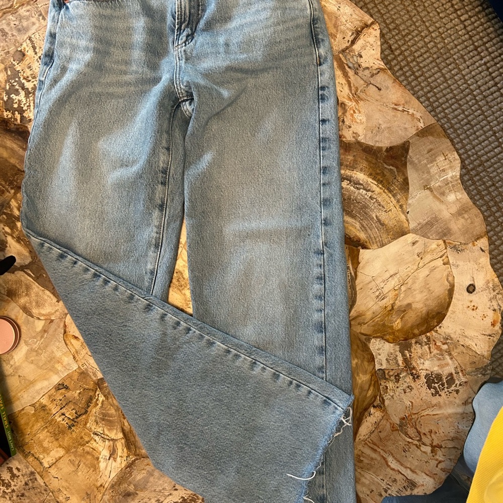 Garage Light Blue Straight Leg Jeans